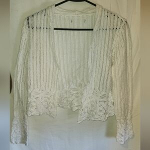 Elegant White Lace Women's Sweater